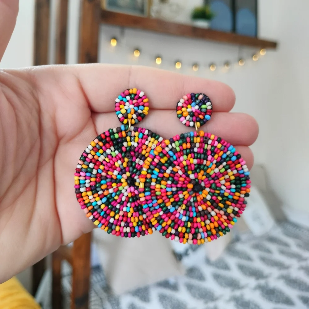 Boho Beaded Earrings - Picture 2 of 15